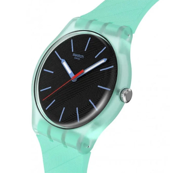 ΡΟΛΟΙ SWATCH  SO29L103 Ρολόι SWATCH Essentials Hint Of Mint Turquoise Silicone Strap