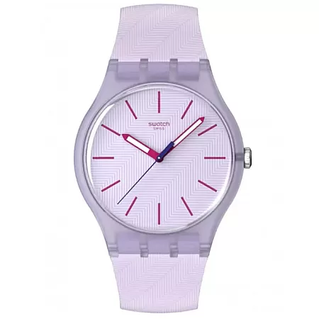 ΡΟΛΟΙ SWATCH  SO29V101 SWATCH Essentials Lavendaze Purple Silicone Strap