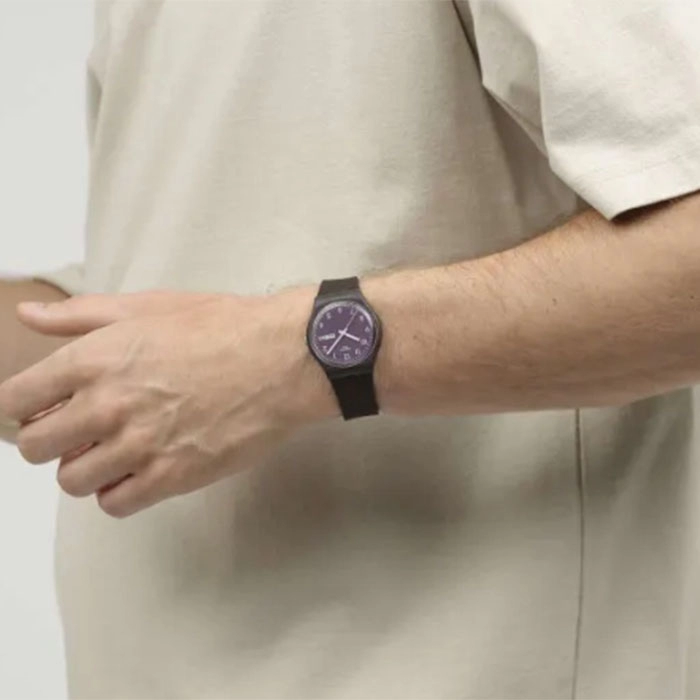 ΡΟΛΟΙ SWATCH  SO28C700 SWATCH Essentials Weaving Wonders Brown Silicone Strap
