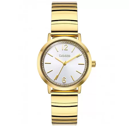 ΡΟΛΟΙ BREEZE 212571.1 BREEZE Halo Crystals Gold Stainless Steel Bracelet