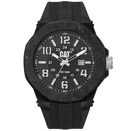 ΡΟΛΟΙ CATERPILLAR  LV16121132 CATERPILLAR Carbon Crush Black Silicone Strap
