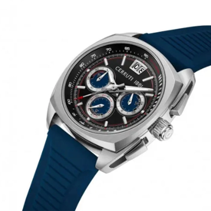 ΡΟΛΟΙ CERRUTI  CIWGO0085105 CERRUTI Cuneo Chronograph Blue Silicone Strap