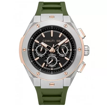 ΡΟΛΟΙ CERRUTI  CIWGQ0085603 CERRUTI Ruscello Chronograph Green Silicone Strap