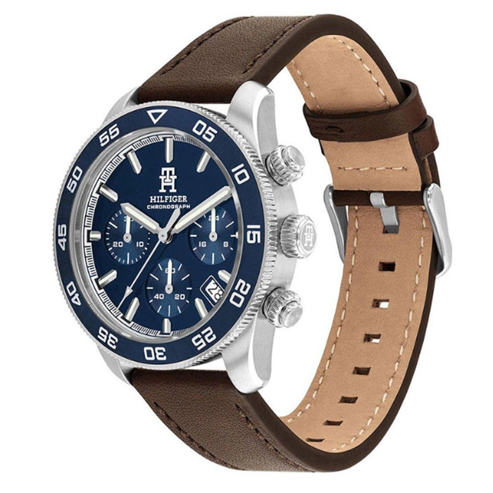 ΡΟΛΟΙ TOMMY HILFIGER 1792163 TOMMY HILFIGER Chronograph Brown Leather Strap