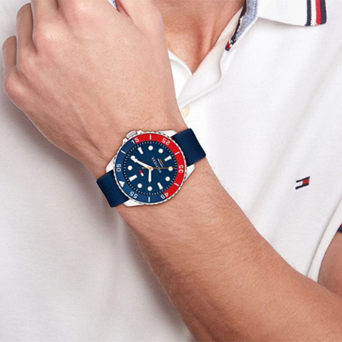 ΡΟΛΟΙ TOMMY HILFIGER 1792200 Tommy HILFIGER Oceanic Blue Silicone Strap