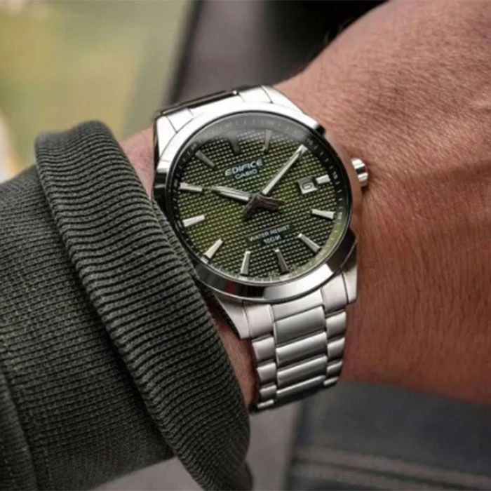 ΡΟΛΟΙ  CASIO  EFV-160D-3AVEF CASIO Edifice Silver Stainless Steel Bracelet