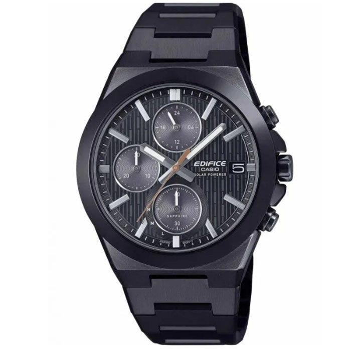 ΡΟΛΟΙ  CASIO  EFS-S650DC-1AEF CASIO Edifice Solar Chronograph Black Stainless Steel Bracelet