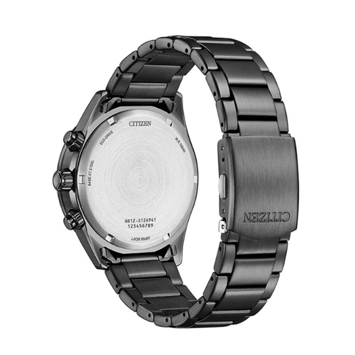ΡΟΛΟΙ  CITIZEN CA0775-79E CITIZEN Eco-Drive Chronograph  Black  Stainless Steel Bracelet