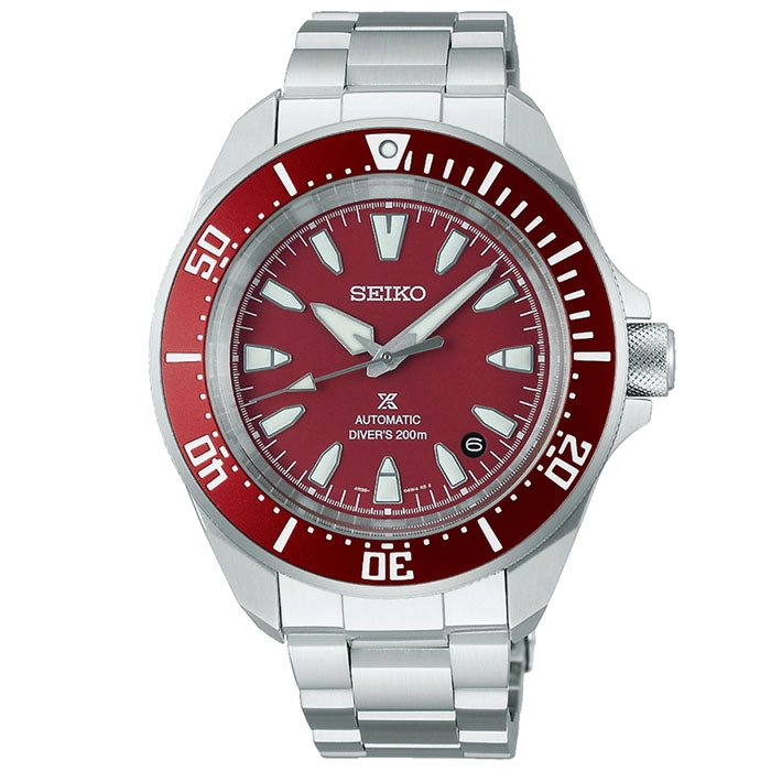 ΡΟΛΟΙ SEIKO  SRPL11K1 SEIKO Prospex Samurai' 4R Black Diver's Automatic Silver Stainless Steel Bracelet