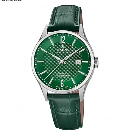 ΡΟΛΟΙ FESTINA   F20007/5 FESTINA Classics Green Leather Strap