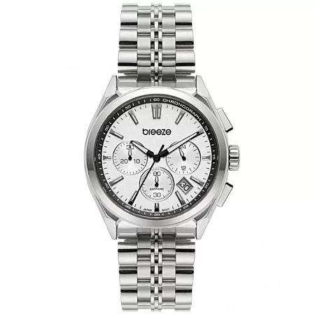 ΡΟΛΟΙ BREEZE  613012.1 BREEZE Spectrum Chronograph Silver Stainless Steel Bracelet