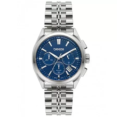 ΡΟΛΟΙ BREEZE  613012.3 BREEZE Spectrum Chronograph Silver Stainless Steel Bracelet