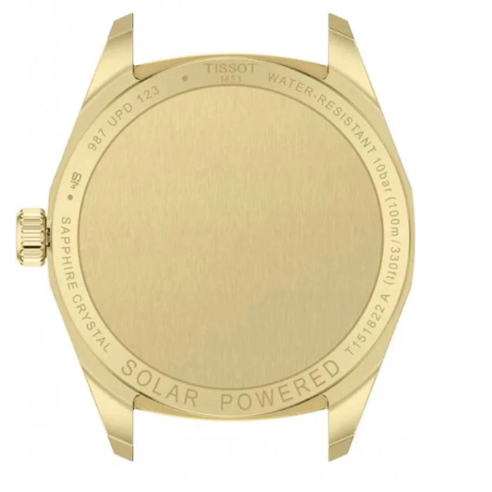 ΡΟΛΟΙ TISSOT  T1518223302100 TISSOT T-Classic PRC 100 Solar Gold Stainless Steel Bracelet