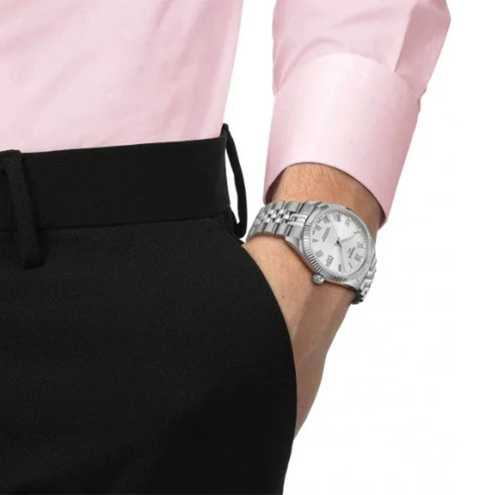 ΡΟΛΟΙ TISSOT  T1564081103300 TISSOT Ballade Powermatic 80 COSC Silver Stainless Steel Bracelet