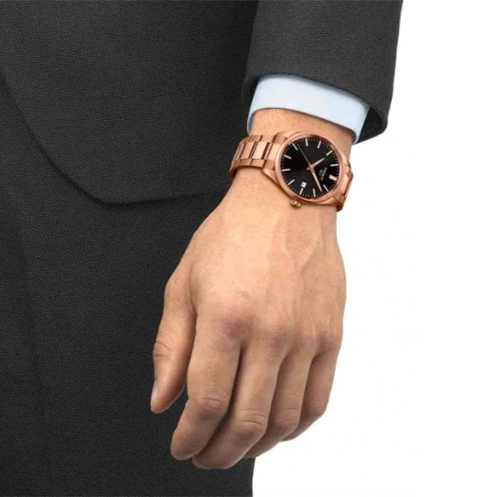 ΡΟΛΟΙ TISSOT  T1504103305100 TISSOT T-Classic PR 100 Rose Gold Stainless Steel Bracelet
