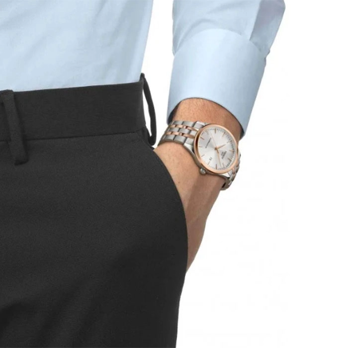 ΡΟΛΟΙ TISSOT  T1584072203101 TISSOT Classic Dream Powermatic 80 Two Tone Stainless Steel Bracelet