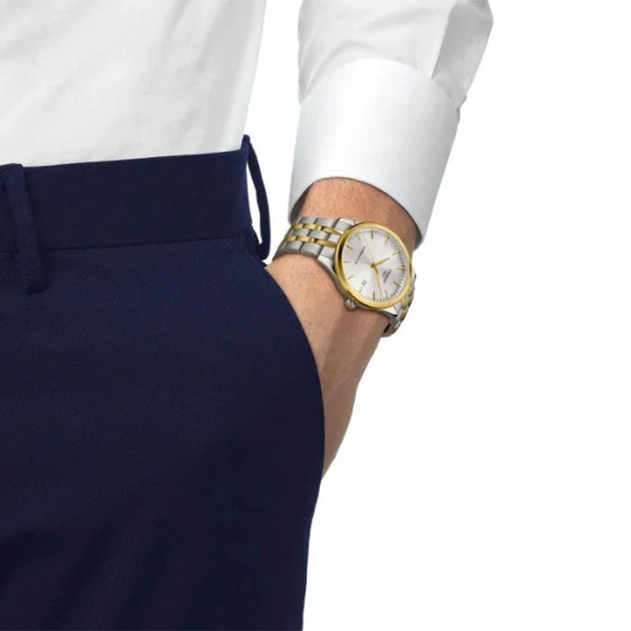 ΡΟΛΟΙ TISSOT  T1584072203100 TISSOT Classic Dream Powermatic 80 Two Tone Stainless Steel Bracelet