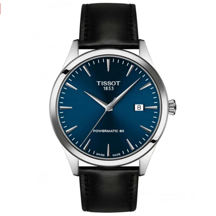 ΡΟΛΟΙ TISSOT  T1584071604100 TISSOT Classic Dream Powermatic 80 Black Leather Strap