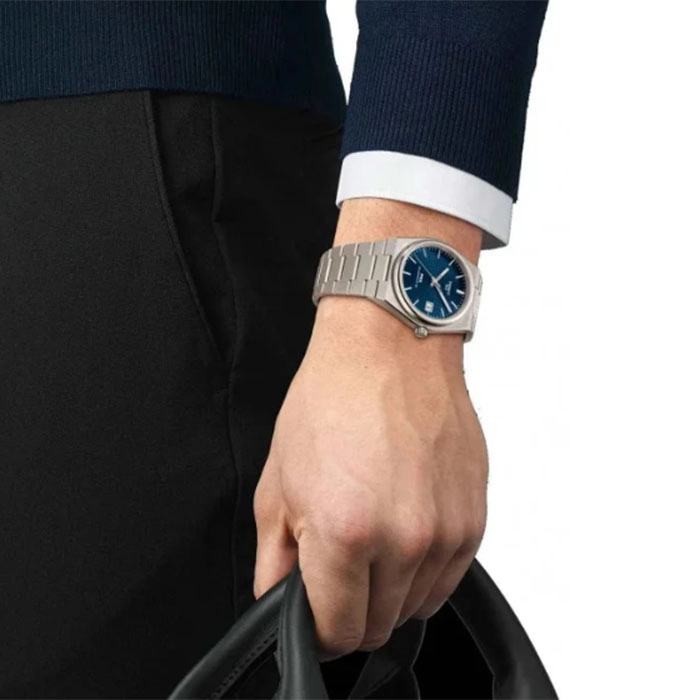 ΡΟΛΟΙ TISSOT  T1378074404100 TISSOT T-Classic PRX Powermatic 80 Silver Titanium Bracelet