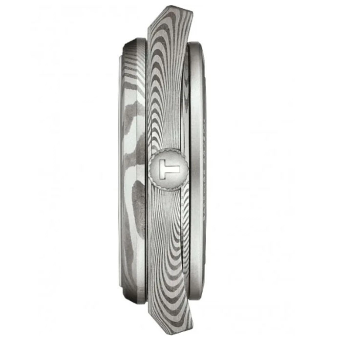 ΡΟΛΟΙ TISSOT  T1378079608100 TISSOT T-Classic PRX Damascus Steel Powermatic 80 Black Leather Strap