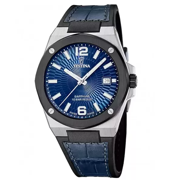 ΡΟΛΟΙ FESTINA   F22001/2  FESTINA Vallee Two Tone Leather Strap