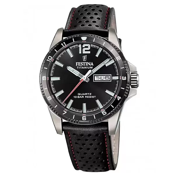 ΡΟΛΟΙ FESTINA   F20699/4  FESTINA Black Leather Strap