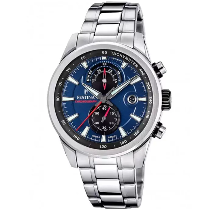 ΡΟΛΟΙ FESTINA  F20694/5 FESTINA Timeless Chronograph Silver Stainless Steel Bracelet