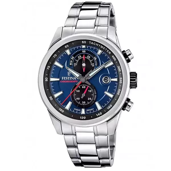 ΡΟΛΟΙ FESTINA  F20694/5 FESTINA Timeless Chronograph Silver Stainless Steel Bracelet