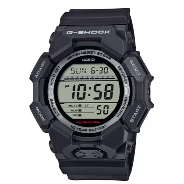 ΡΟΛΟΙ CASIO  GD-010-1ER G-SHOCK Dual Time Chronograph Black Bio-based Resin Strap