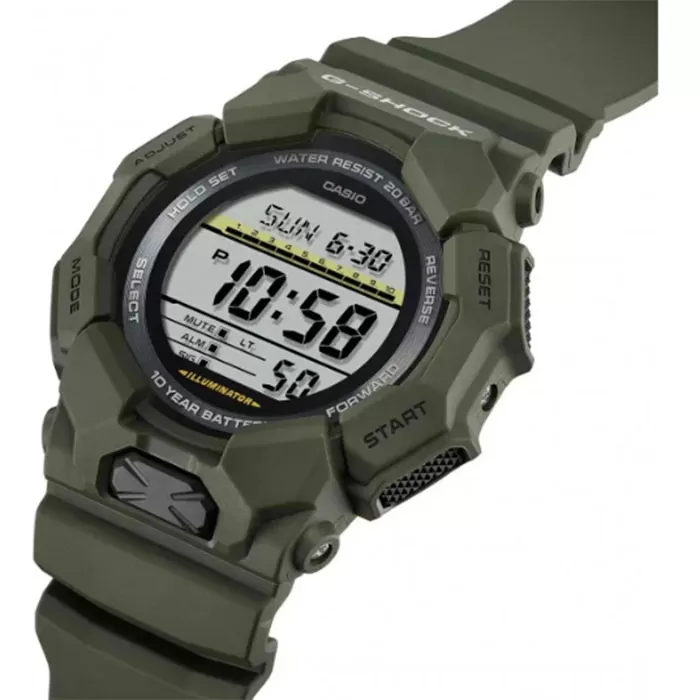 ΡΟΛΟΙ CASIO  GD-010-3ER G-SHOCK Dual Time Chronograph Green Bio-based Resin Strap