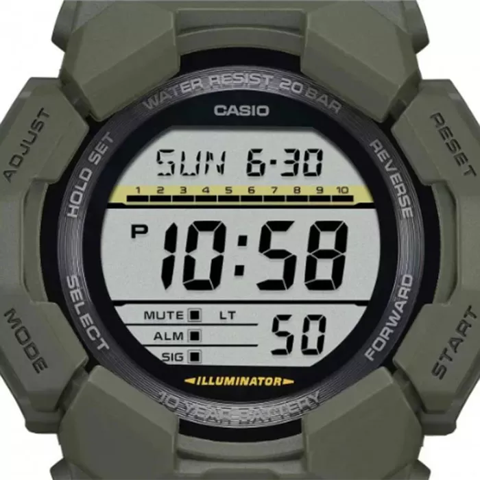 ΡΟΛΟΙ CASIO  GD-010-3ER G-SHOCK Dual Time Chronograph Green Bio-based Resin Strap