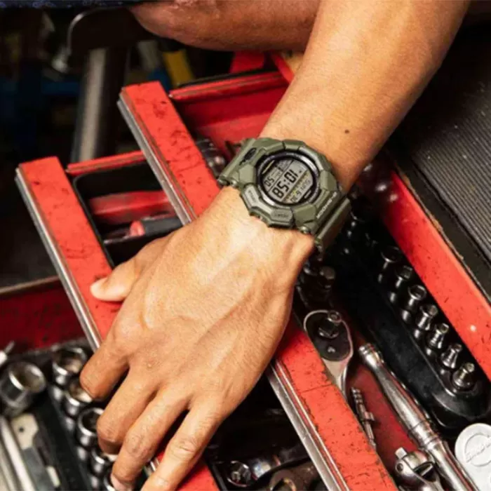 ΡΟΛΟΙ CASIO  GD-010-3ER G-SHOCK Dual Time Chronograph Green Bio-based Resin Strap