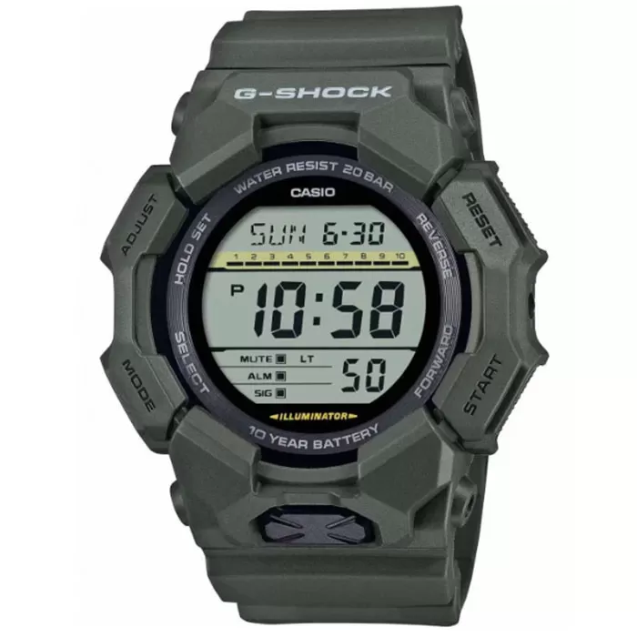 ΡΟΛΟΙ CASIO  GD-010-3ER G-SHOCK Dual Time Chronograph Green Bio-based Resin Strap