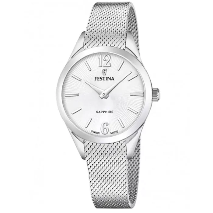 ΡΟΛΟΙ FESTINA F20076/1 FESTINA Swiss Made Silver Stainless Steel Bracelet