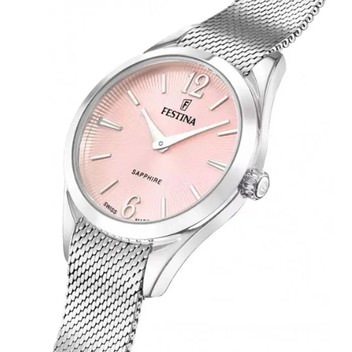 ΡΟΛΟΙ FESTINA F20076/2 FESTINA Swiss Made Silver Stainless Steel Bracelet