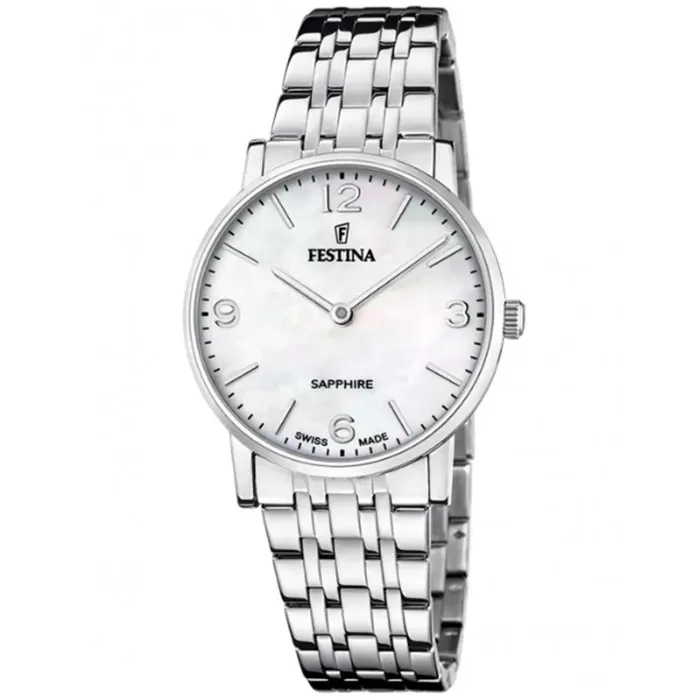 ΡΟΛΟΙ FESTINA F20047/2 FESTINA Swiss Made Silver Stainless Steel Bracelet