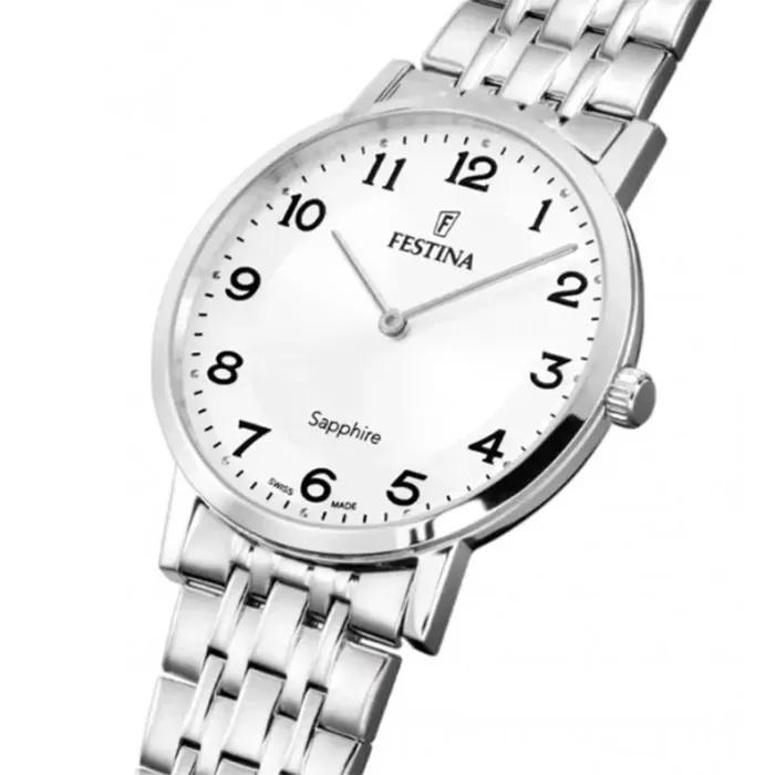 ΡΟΛΟΙ FESTINA F20045/1 FESTINA Swiss Made Silver Stainless Steel Bracelet