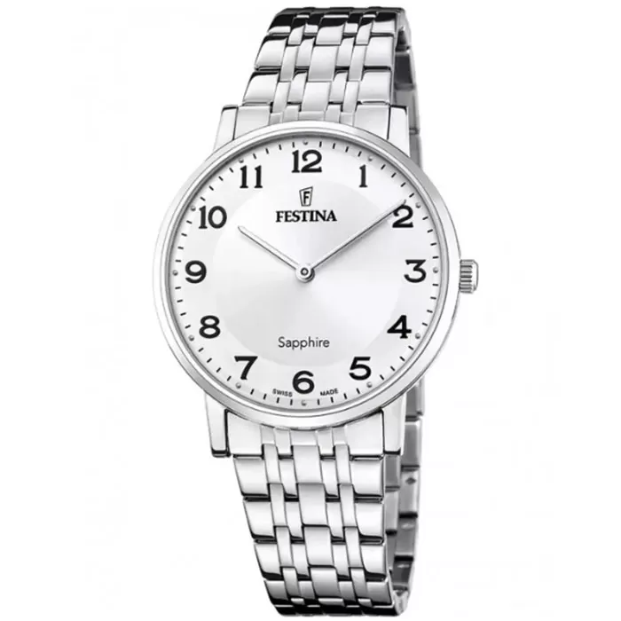 ΡΟΛΟΙ FESTINA F20045/1 FESTINA Swiss Made Silver Stainless Steel Bracelet