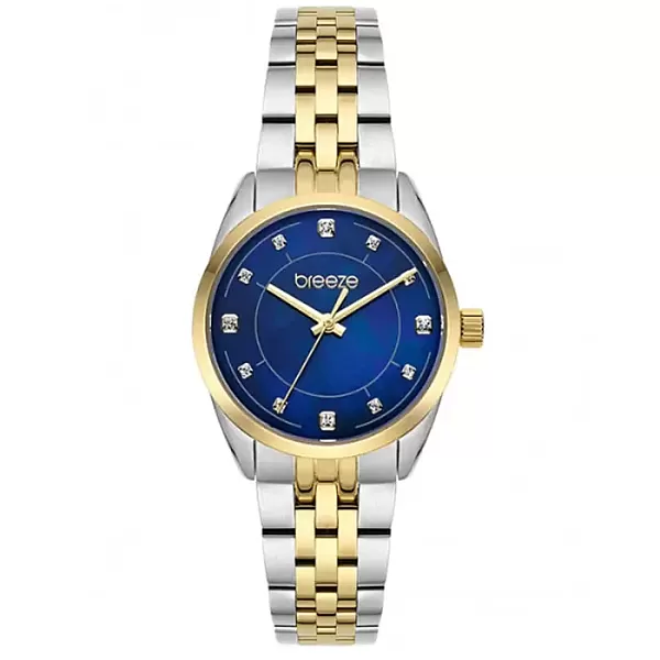 ΡΟΛΟΙ BREEZE  712611.3 BREEZE Ocealis Crystals Two Tone Stainless Steel Bracelet