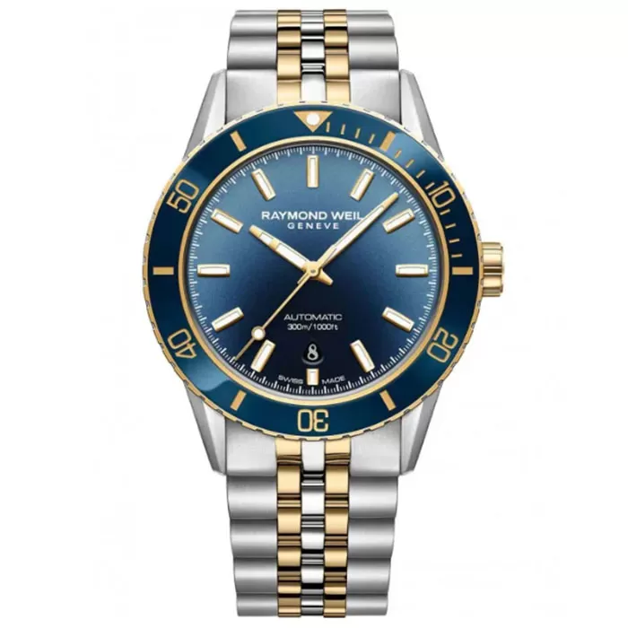 Ρολόι RAYMOND  2775-SP3-50051 RAYMOND WEIL Freelancer Diver Automatic Two Tone Stainless Steel Bracelet