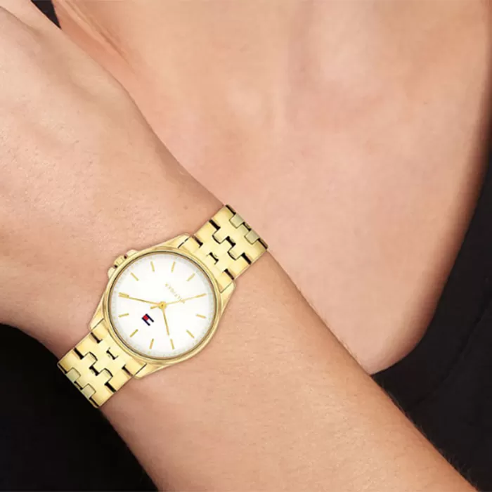 ΡΟΛΟΙ TOMMY 1782773 TOMMY HILFIGER Jade  Gold Stainless Steel Bracelet