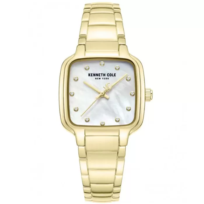 Ρολόι KENNETH COLE KCWLG0087803 KENNETH COLE Broome Crystals Gold Stainless Steel Bracelet