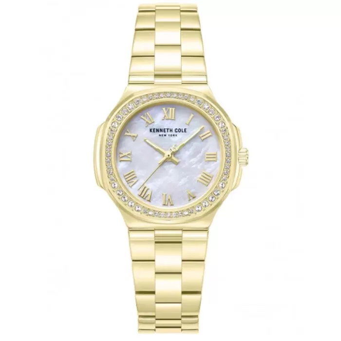 Ρολόι KENNETH COLE KCWLG0088702 KENNETH COLE Rockland Crystals Gold Stainless Steel Bracelet