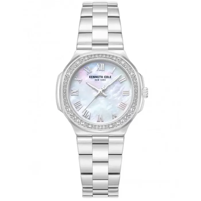 Ρολόι KENNETH COLE KCWLG0088701 KENNETH COLE Rockland Crystals Silver Stainless Steel Bracelet