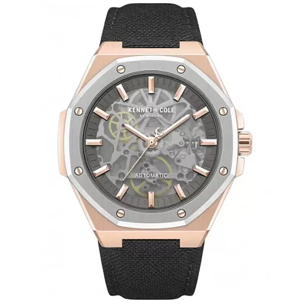 Ρολόι KENNETH COLE KCWGZ0099001 KENNETH COLE Benson Automatic Black Nylon Strap