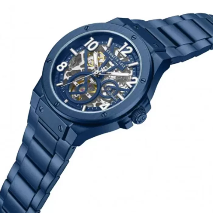 Ρολόι KENNETH COLE KCWGY0098905 KENNETH COLE Grove Automatic Blue Stainless Steel Bracelet