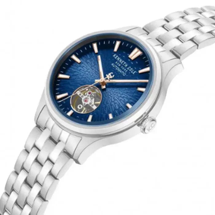 Ρολόι KENNETH COLE KCWGY0098005 KENNETH COLE Newport Automatic Silver Stainless Steel Bracelet