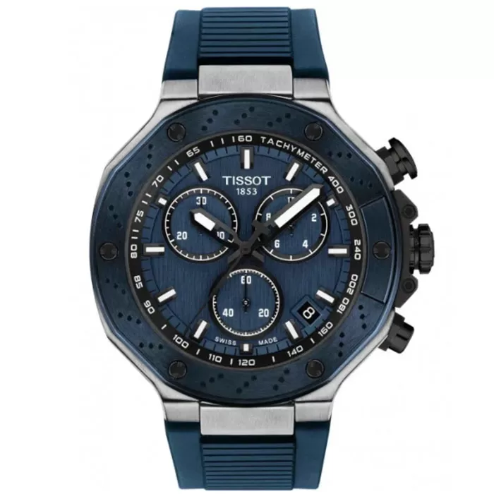ΡΟΛΟΙ TISSOT  T1414172704100 TISSOT T-Race Chronograph Blue Synthetic Strap