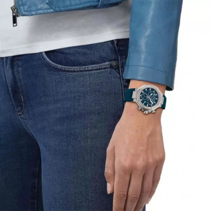 ΡΟΛΟΙ TISSOT  T1418171704100 TISSOT T-Race Chronograph Blue Synthetic Strap