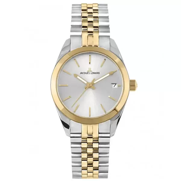Ρολόι Jacques LEMANS 1-2132E JACQUES LEMANS Derby Two Tone Stainless Steel Bracelet